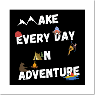 Funny Outdoorsmen Adventure day white Posters and Art